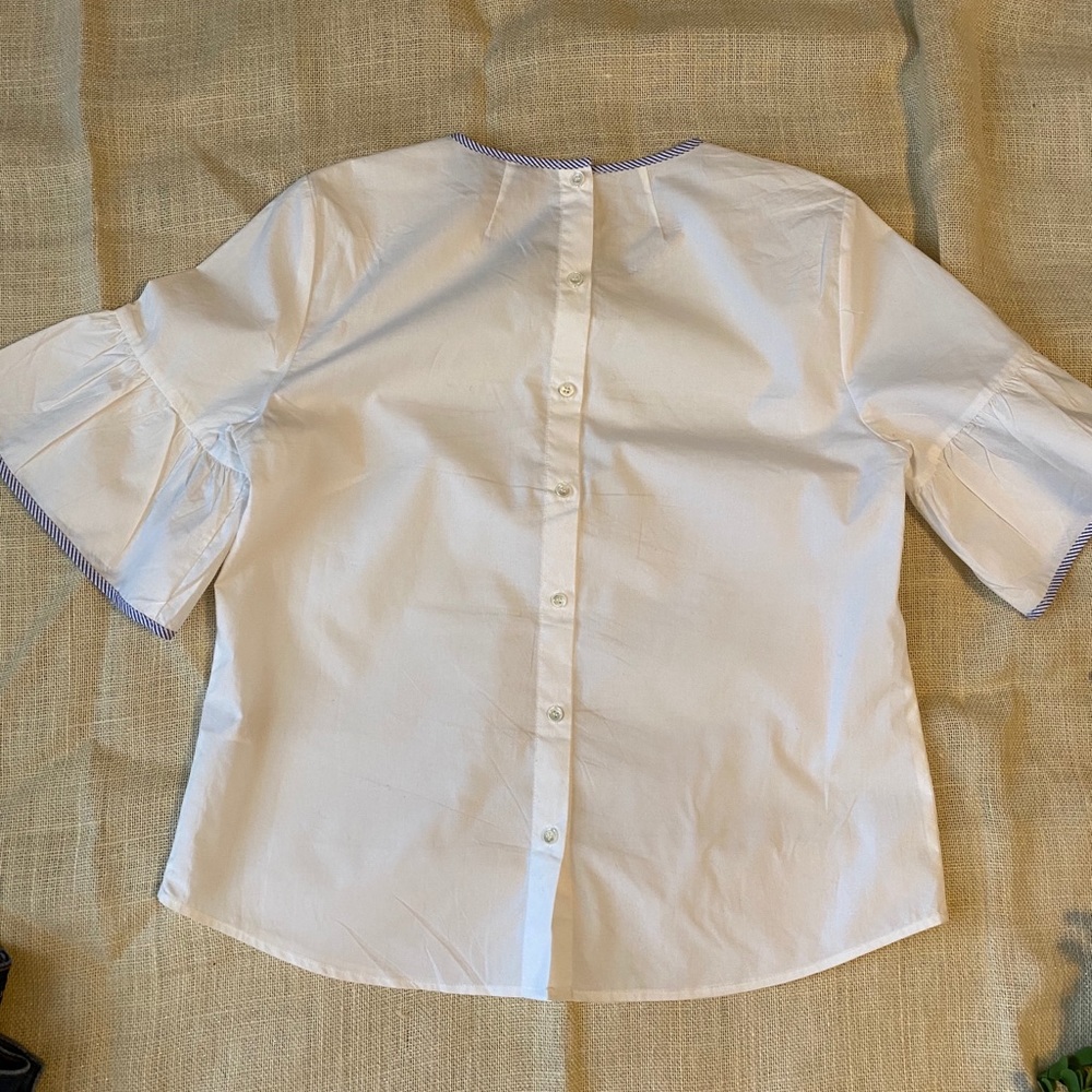 Jcrew Ruffle Sleeve Top - Picture 5 of 6